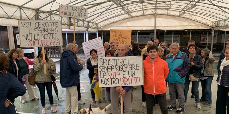 il sit-in a Pietramala