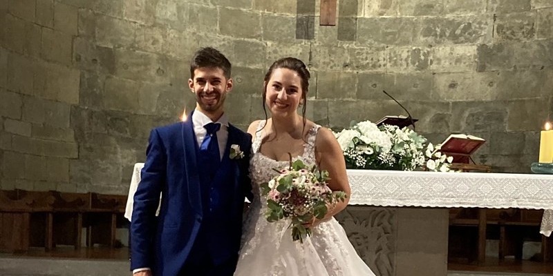 Gli sposi Roberto e Chiara
