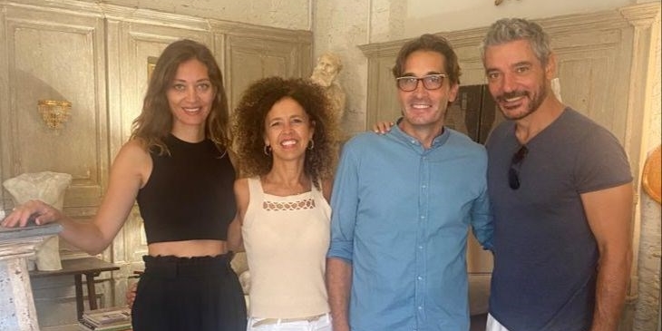 Ai lati Margareth Made, e Giuseppe Zeno con al centro Dario Biagioni e sua moglie