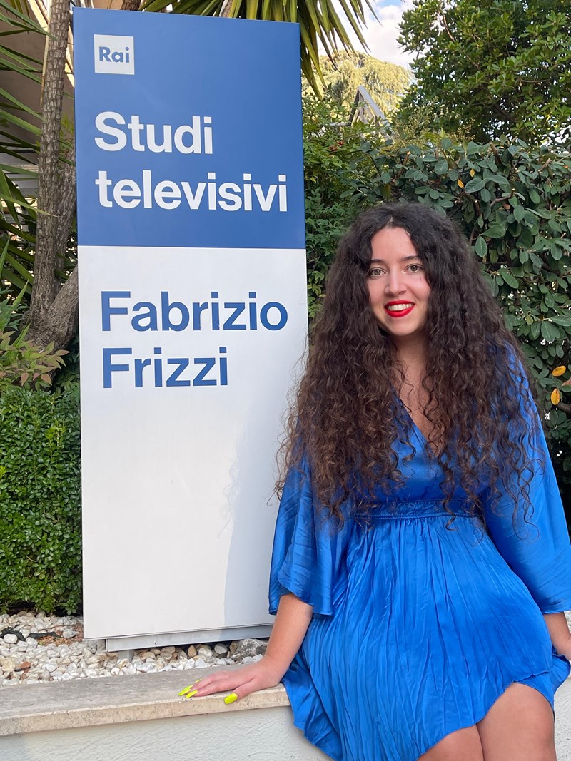 Erica Taci presso gli studi RAI