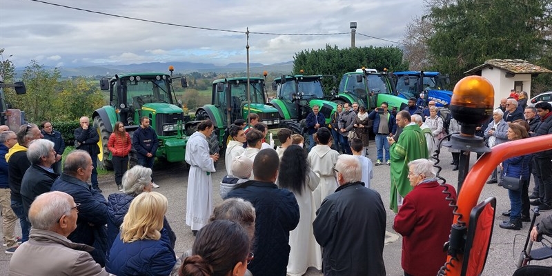 Un momento della festa del ringraziamento