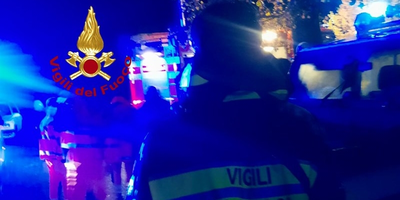 L'intervento dei Vigili del fuoco