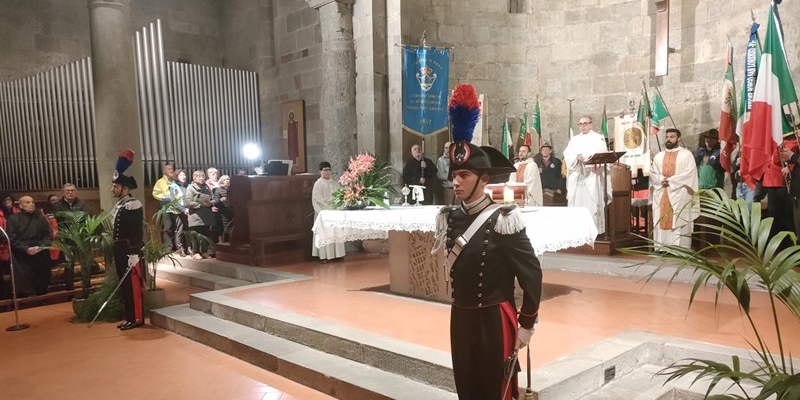 Un momento della cerimonia della Virgo Fidelis 