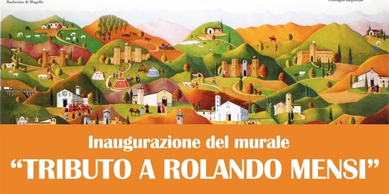 Un taglio della locandina dell'inaugurazione ""Tributo a Rolando Mensi”
