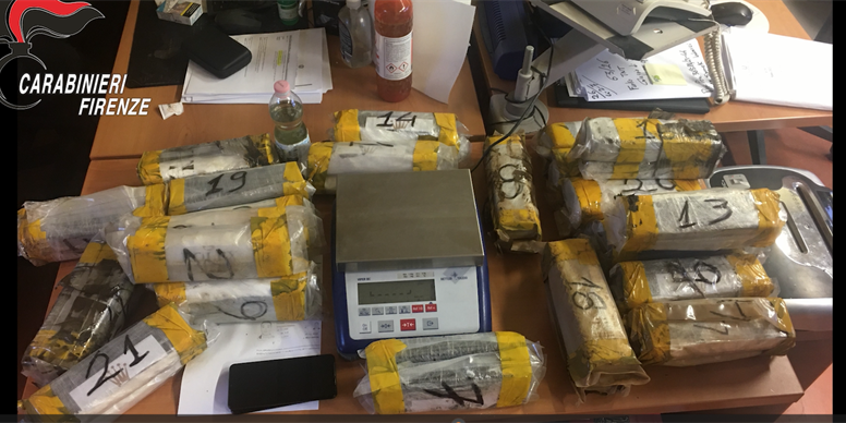 Maxi operazione stupefacenti Carabinieri Borgo San Lorenzo - Albania