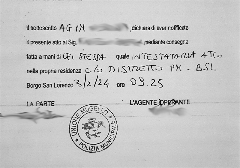 Ricevuta di consegna