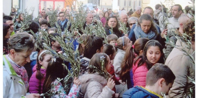 Una festa della Palme, l’ingresso in Pieve con l’Ulivo.