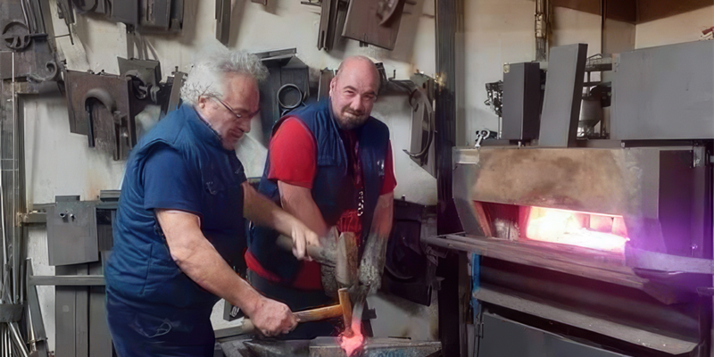 Ucio Matticchio nel suo laboratorio