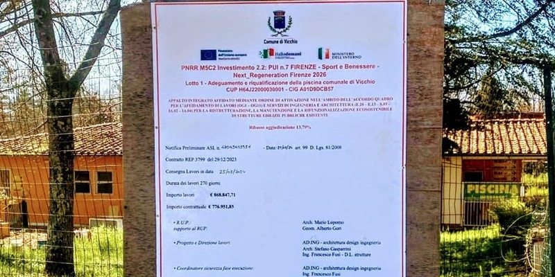 Avvio lavori piscina Vicchio