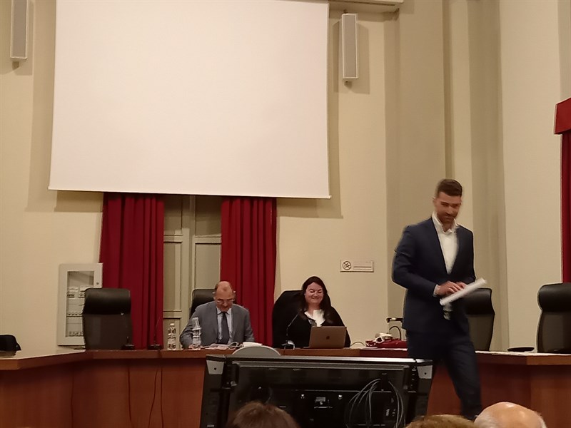 Un momento della cerimonia di consegna del prestigioso premio