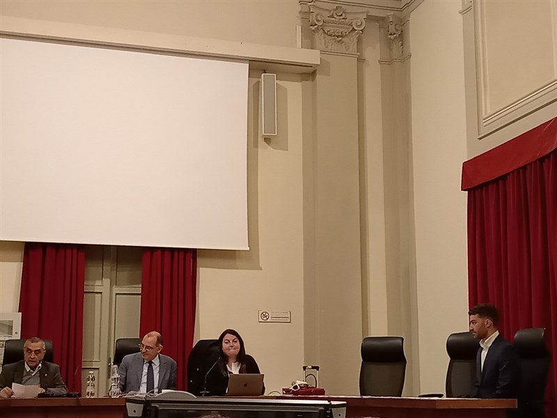 Un momento della cerimonia per la consegna del prestigioso riconoscimento