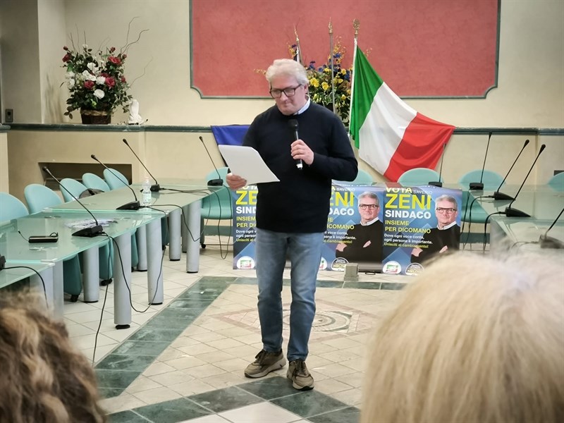 Un momento della presentazione della lista