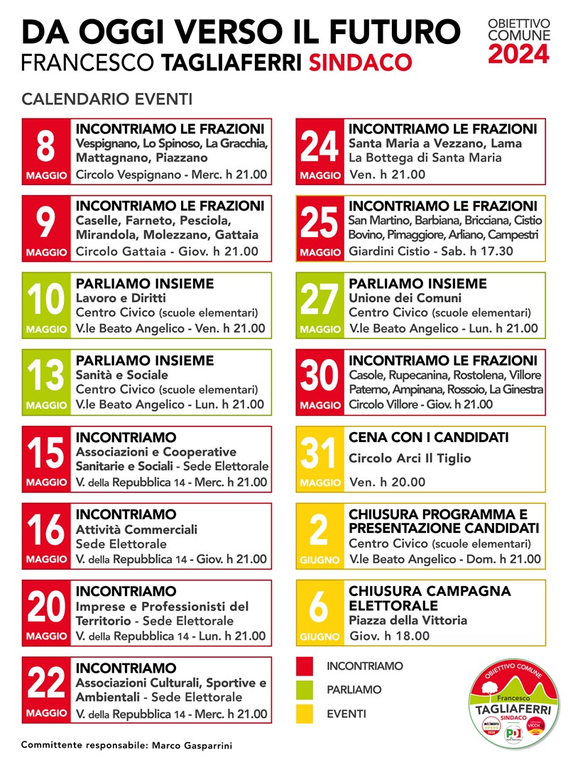 La locandina con tutte le iniziative in programma
