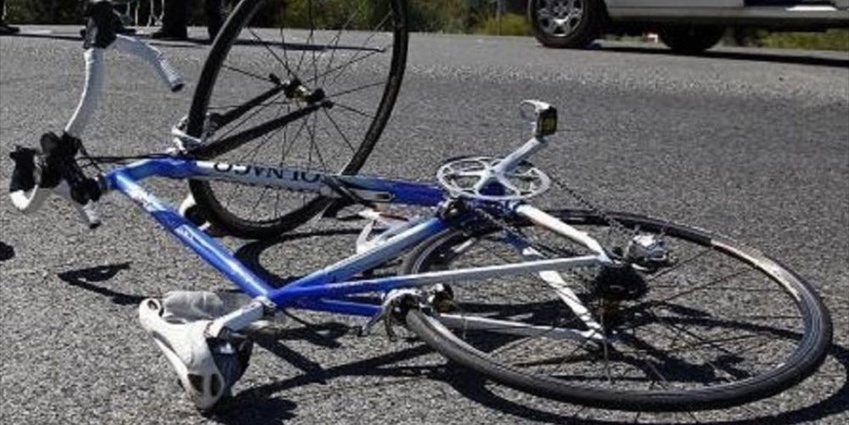 Incidente per un ciclista, foto di repertorio
