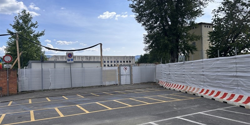 Il cantiere del nuovo palazzetto del Chino Chini