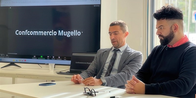 il responsabile territoriale Confcommercio Enrico Paoli e il presidente Confcommercio Mugello Lorenzo Baronti
