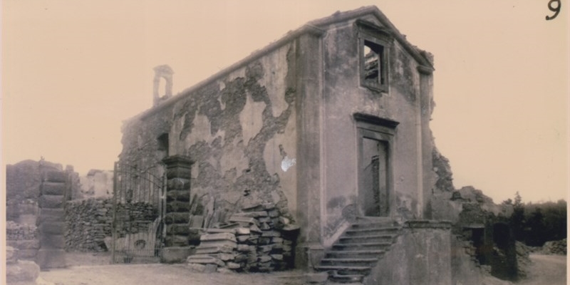 La Cappella dei Santi Simone e Giuda, colpito in pieno dalle bombe