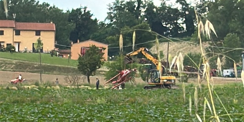 La zona del'impatto al suolo