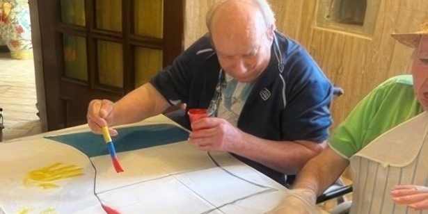 La preparazione dello striscione