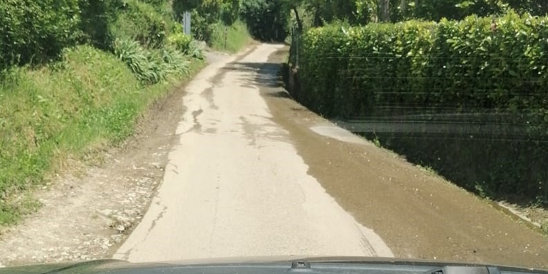 La perdita segnalata nella zona di Collina