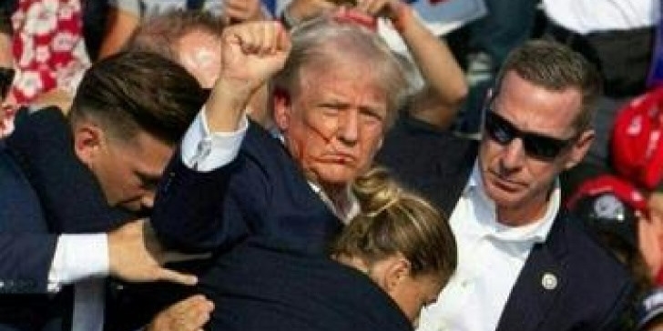 Il Presidente Trump dopo l'attentato