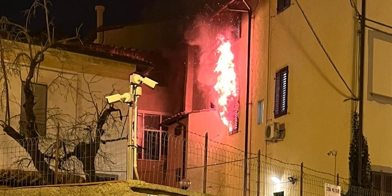 Foto incendio ricevuta tramite messaggistica