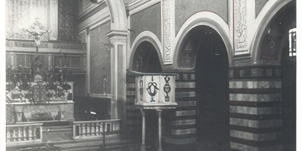 Anno 1904 – La Pieve di San Giovanni Maggiore dell’avv. G. Ungania con sullo sfondo a destra del pulpito.