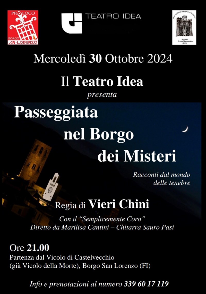 La Locandina del ""borgo dei Misteri 2024"",""Teatro Idea