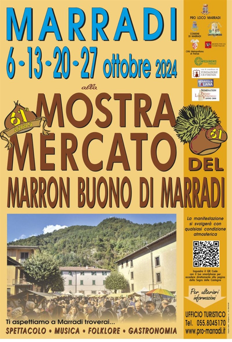 La locandina della ""Mostra Mercato"" di marradi 2024