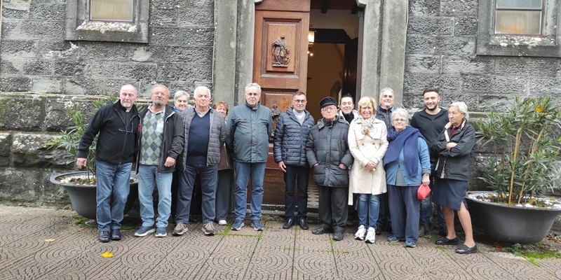 A Casaglia, visita congiunta di Don Gambelli, Arcivescovo di Firenze, e di Leonardo Romagnoli, Sindaco di Borgo