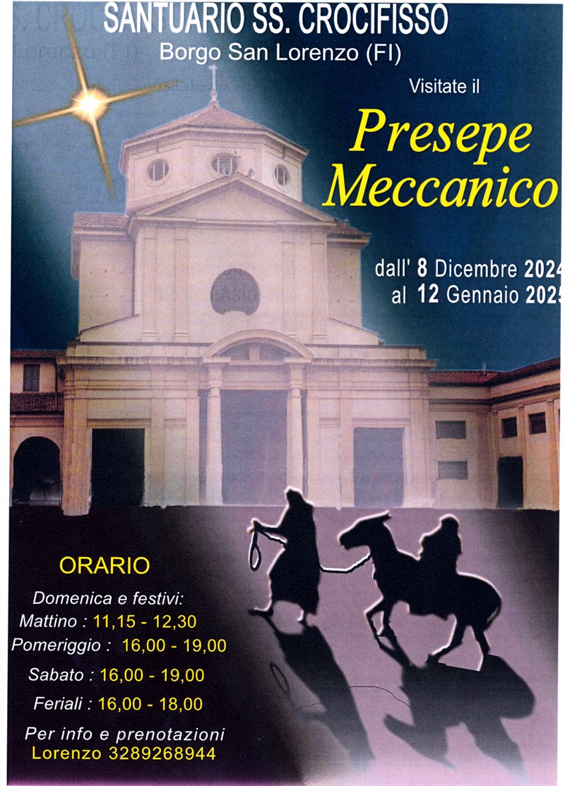 locandina dell'evento del Presepe Meccanico a Borgo San Lorenzo