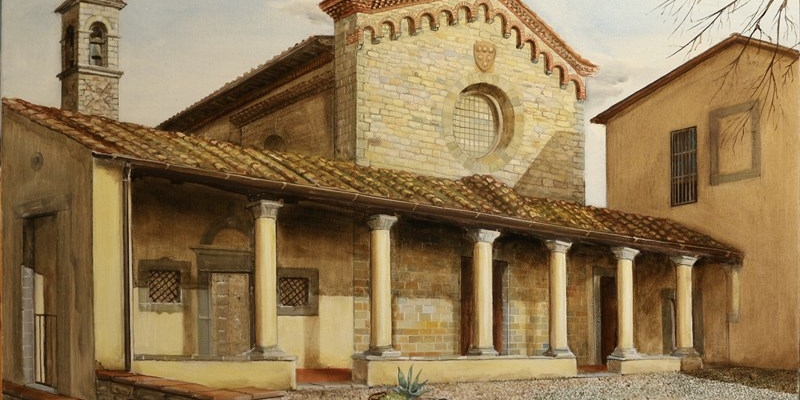 Una immagine iconografica del Convento del Bosco ai Frati dell’artista Mauro Baroncini
