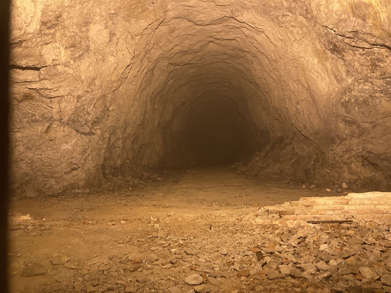 Una delle gallerie di Ebensee. Nel campo di Ebensee fu deportato Mario Piccioli