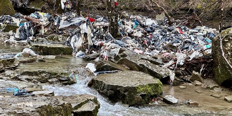 Discarica nascosta lungo il fiume Rovigo, consigliera Noferi in sopralluogo