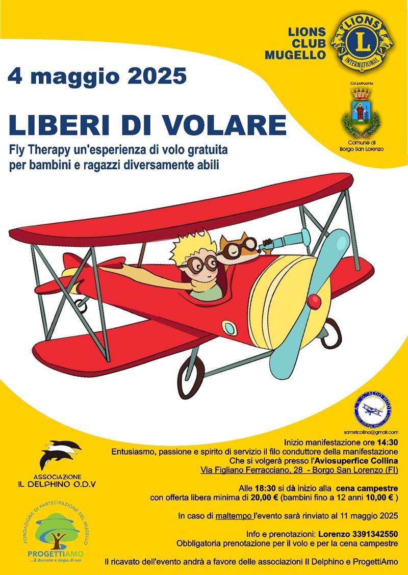 Locandina dell'evento ""Liberi di Volare"",""Aldo Giovannini