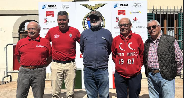 I presidenti del CC Appenninico 1907, da sinistra Grifoni, Quartani, Rossi, Parigi e Spacchini