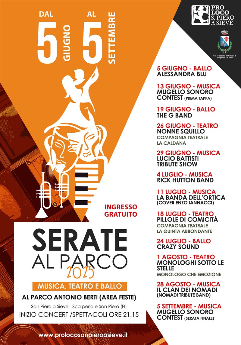 locandina - Serate al Parco 2025 San Piero a Sieve
