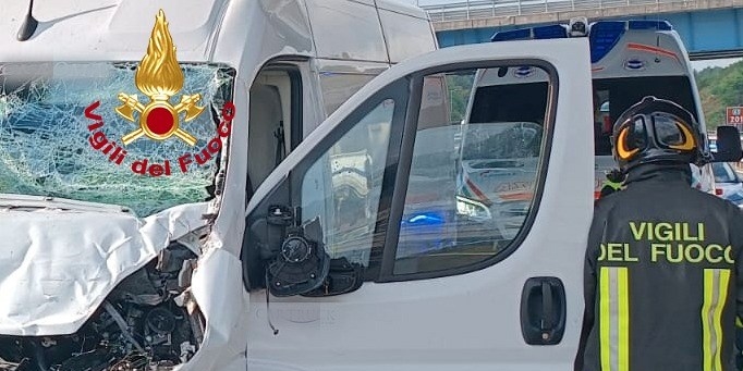 il furgone incidentato