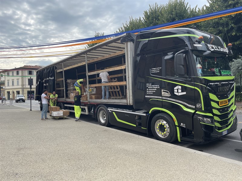 Il caricamento del camion