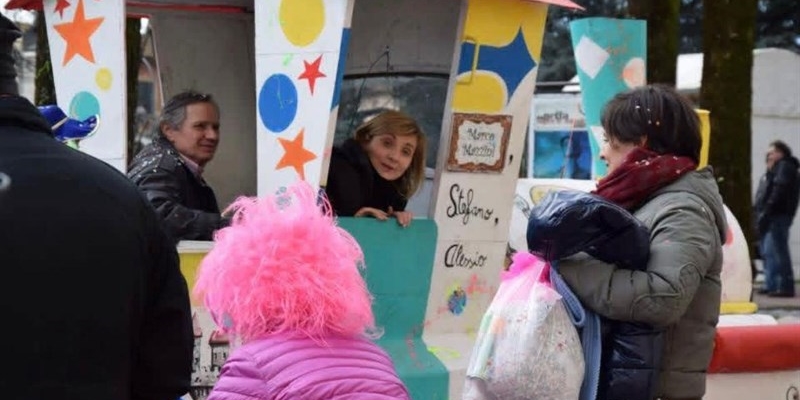 Tony alla guida del Ternino del carnevale