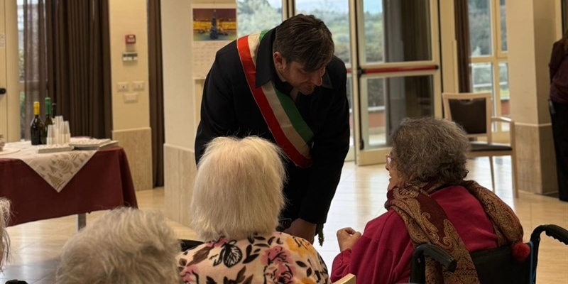 la visita del sindaco in Rsa