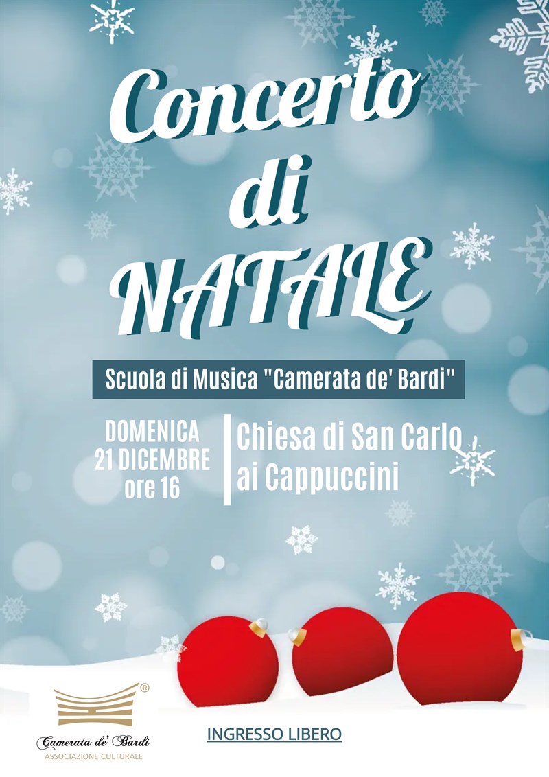 Locandina dell’evento al Convento di San Carlo