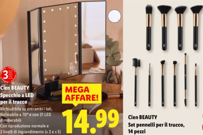 D3cbe2 specchio led trucco lidl 30122025 okmugello it