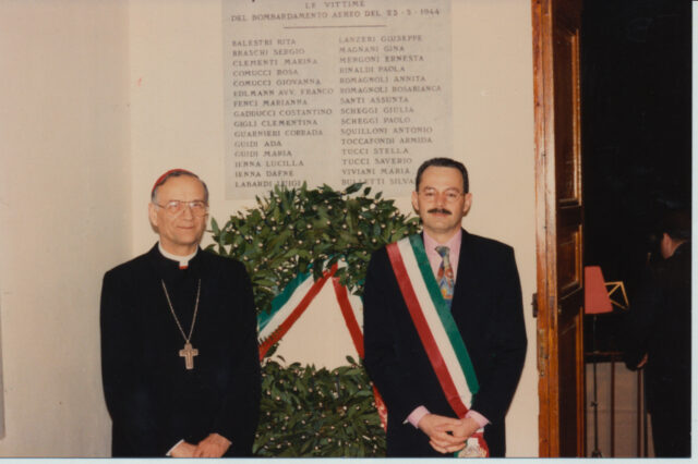 Cardinale Silvano Piovanelli e il sindaco Luciano Baggiani