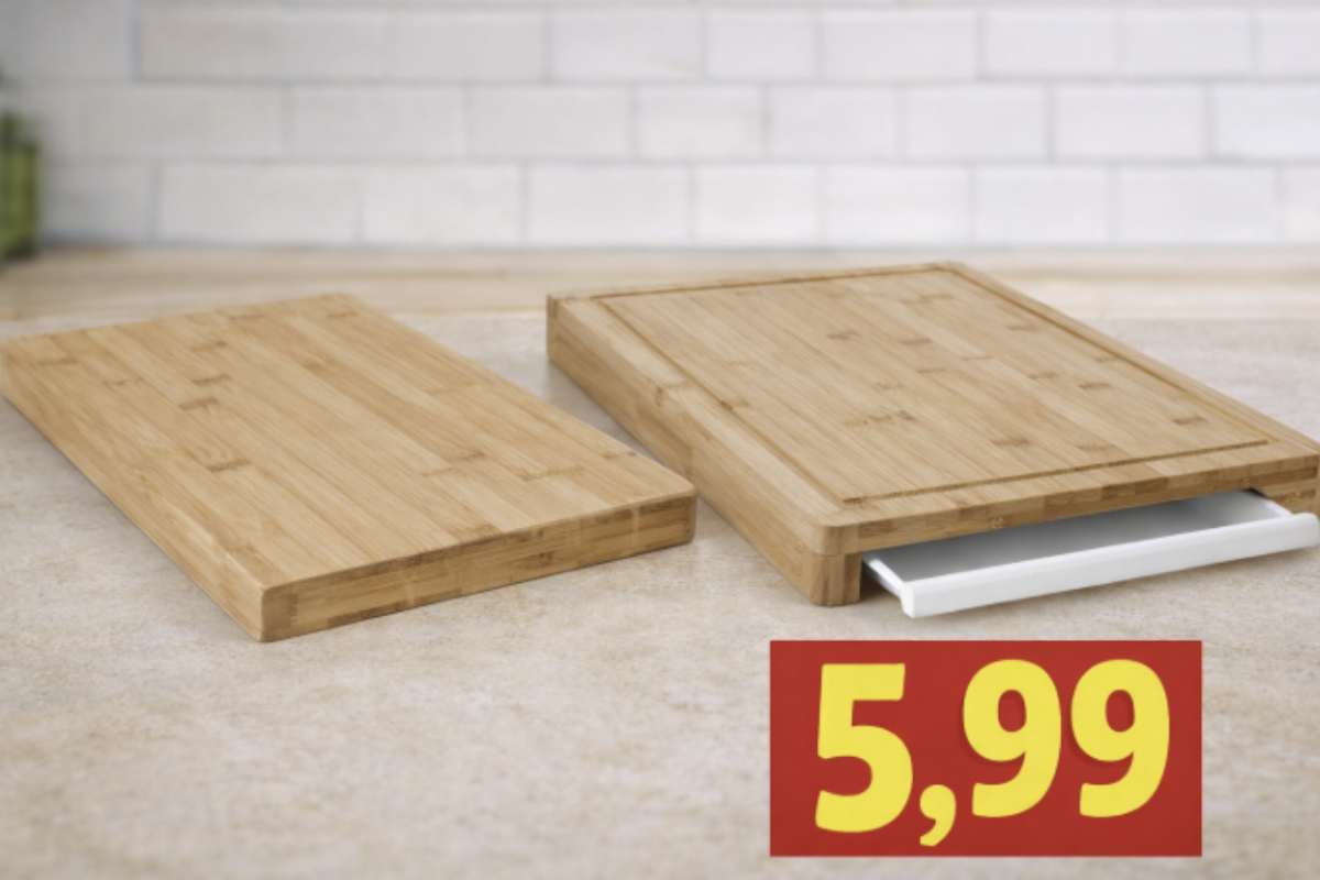Con il prezzo scontato a soli 5,99 euro grazie all’app Lidl Plus, questa tagliere rappresenta una delle migliori offerte