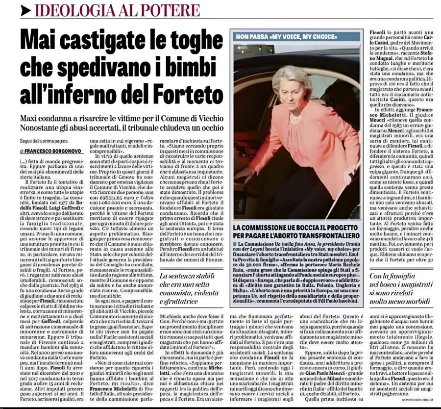 Forteto articolo verita