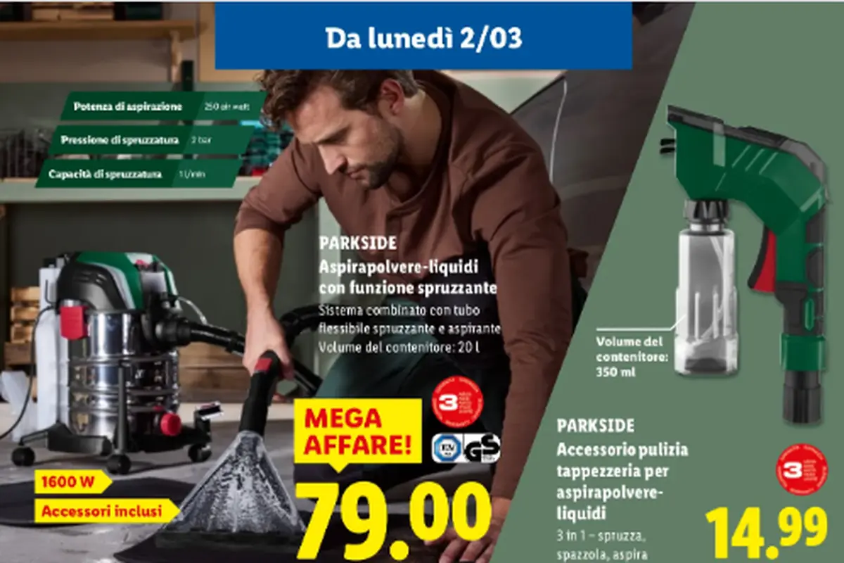lidl offerta aspirapolvere