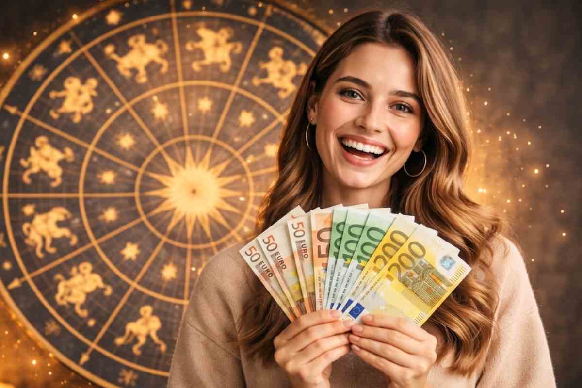 Euro donna e ruota segni zodiacali