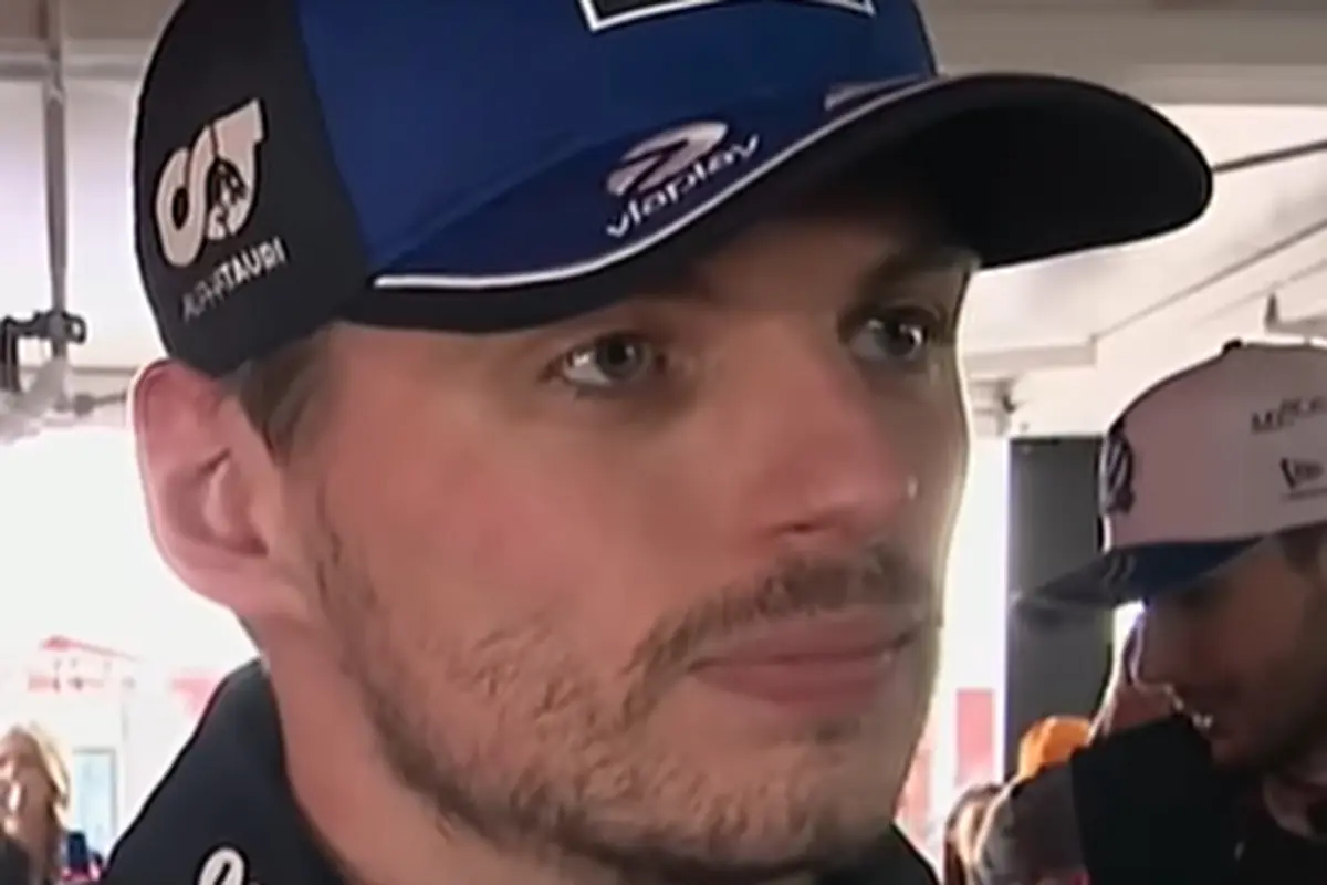 Verstappen intervistato dopo una gara