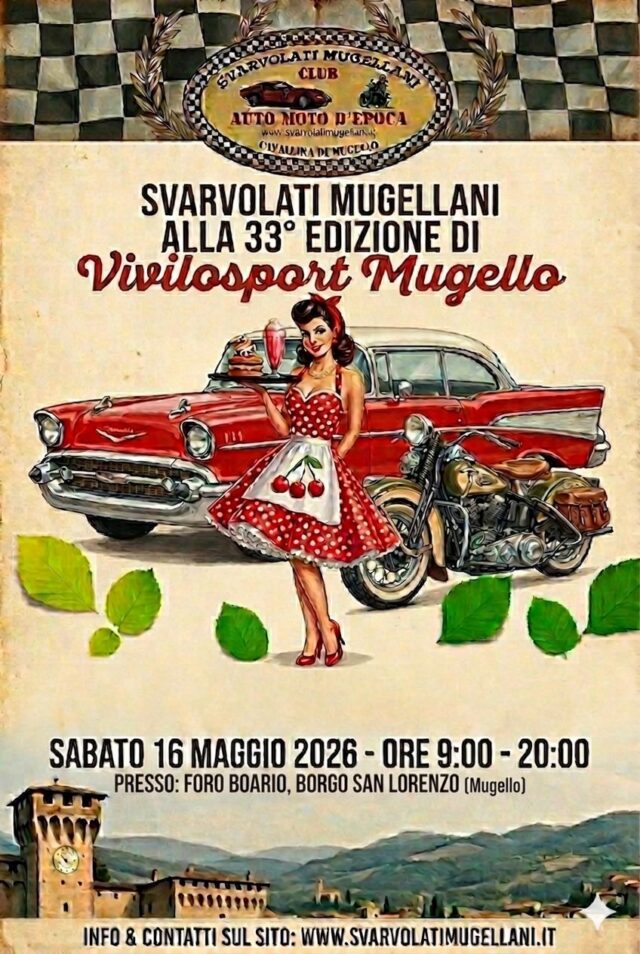 La locandina dell’evento degli Svarvolati Mugellani maggio